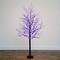 6ft. Orange & Purple LED Pre-Lit Halloween Deluxe Black Twig Artificial Fall Tree